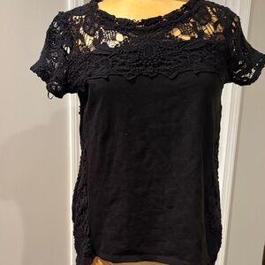 Adiva Black Lace Women's Blouse